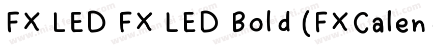 FX LED FX LED Bold (FXCalendar)字体转换